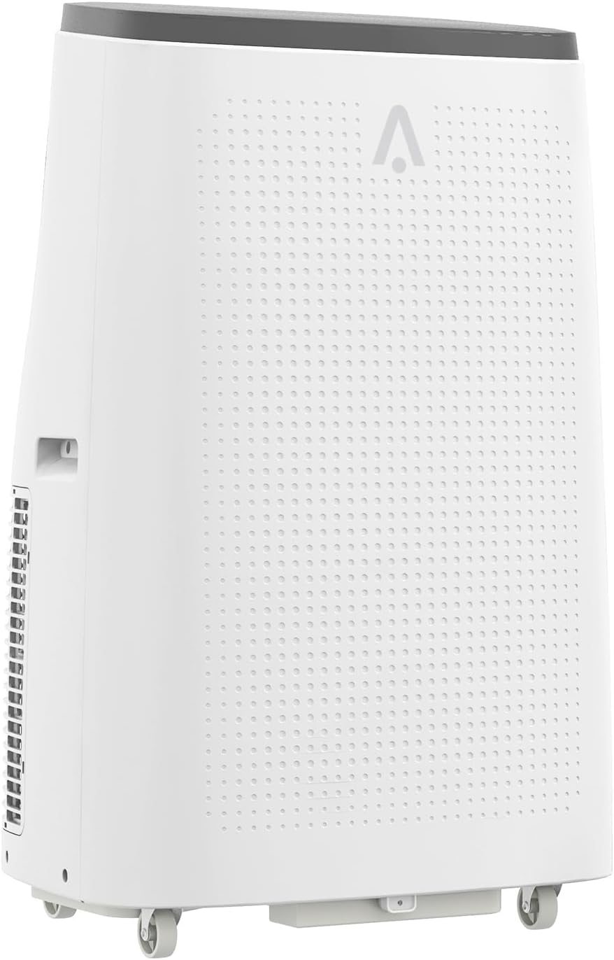 14,000 BTU Portable Air Conditioner with Remote, Cools 700 Sq.Ft In 10 Mins,3-In-1 Cooling/Dehumidifier/Fan,Ultra-Quiet 40dB, Easy Roll-Wheel Install,24/7 Timer and Smart Control, Grey Touching Top