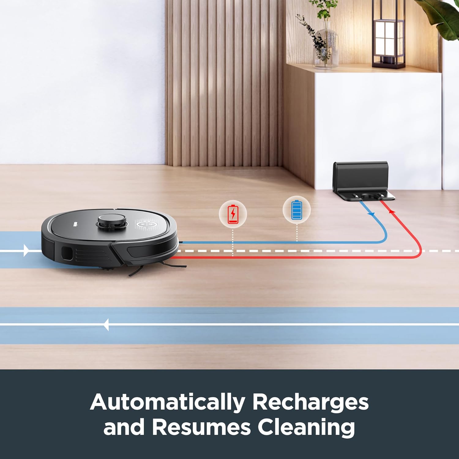 EUREKA Robotic Vacuum Cleaner, NER650 2000Pa Robot Vacuum with LDS Navigation, Smart Mapping and Wi-Fi Connected for Carpet Floor with Alexa Google Assistant Black