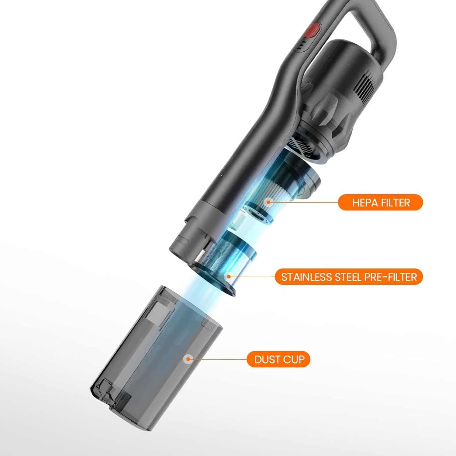 Hard Floor Vacuum Cordless Wireless Handheld Vacuum Cleaner, Home Clean Appliance Suction Power, Household Car Applicance Tool