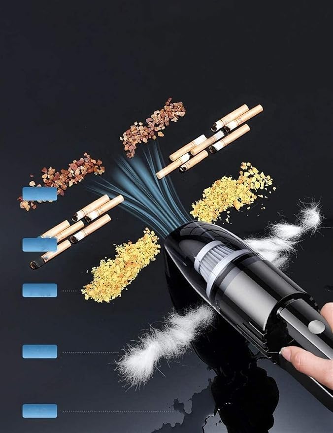 Handheld Vacuum Cleaner 6000PA Powerful Cyclonic Suction Lightweight Quick Charge Vacuum Cleaner Cordless for Home Car