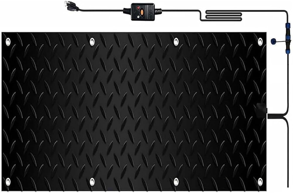 Heated Snow Melting Mats for Stairs,1/2/3/4/5 pcs Heated Snow Melting Mats for Entrances,Heated Mats for Winter Snow Removal, for Winter Outdoor Stairs, Steps, Doorways(1 Pcs,10x48in/(25.4x12