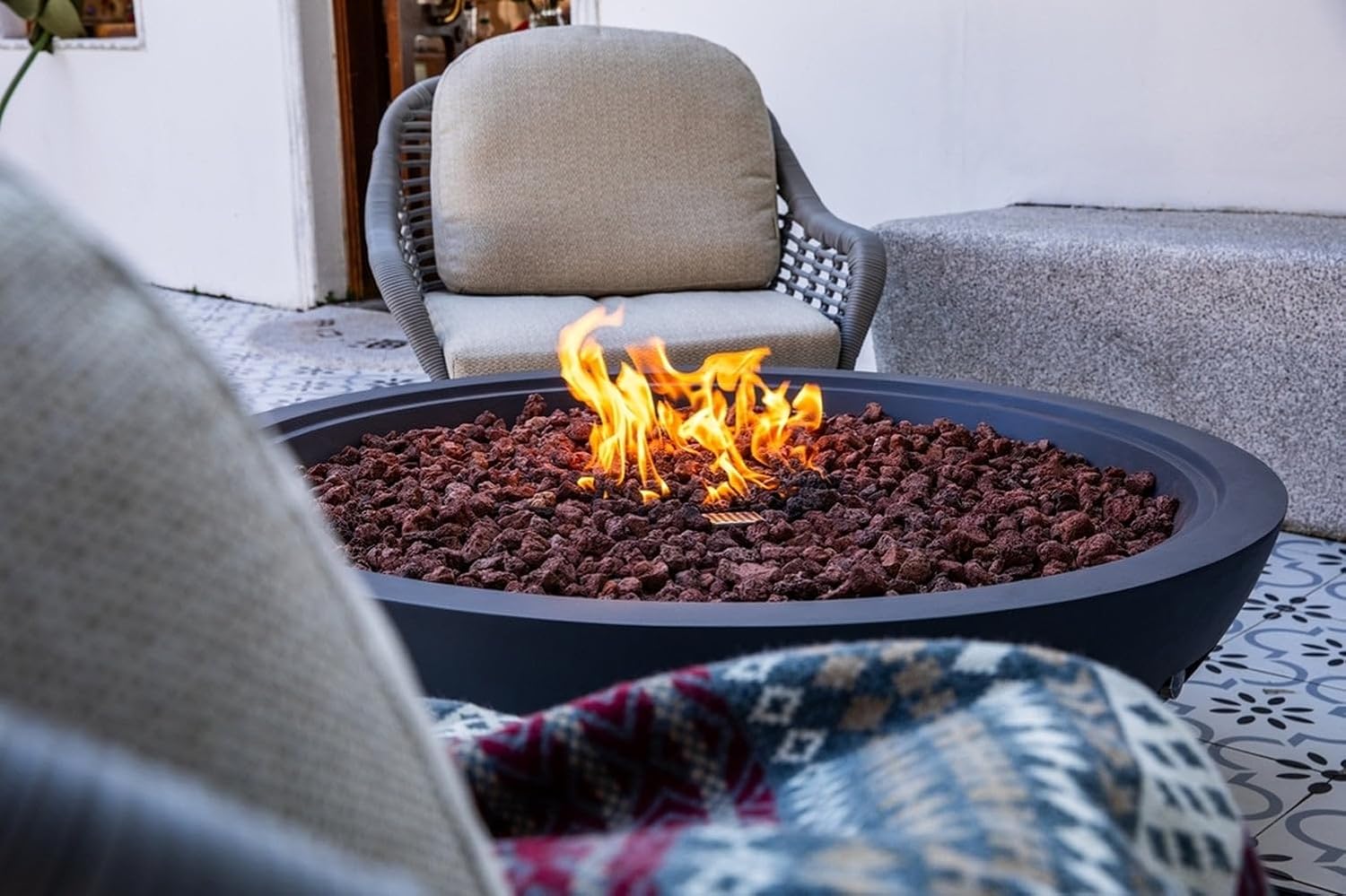 Envelor Rose Bowl Concrete Fire Pit 48