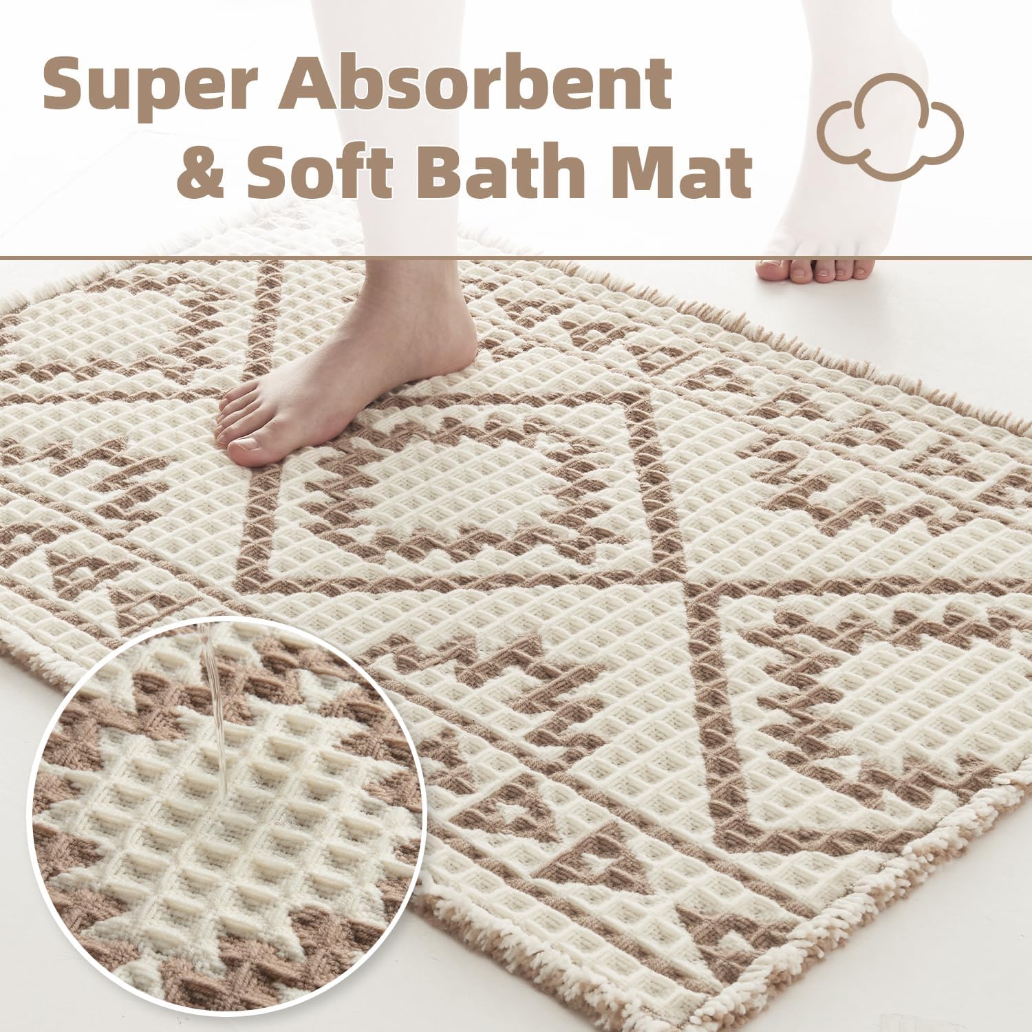 PADOOR-Waffle Bath Mat 24