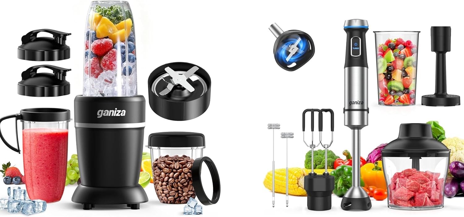 Ganiza GB08 Smoothie Blender and 6 in 1 Hand Blneder