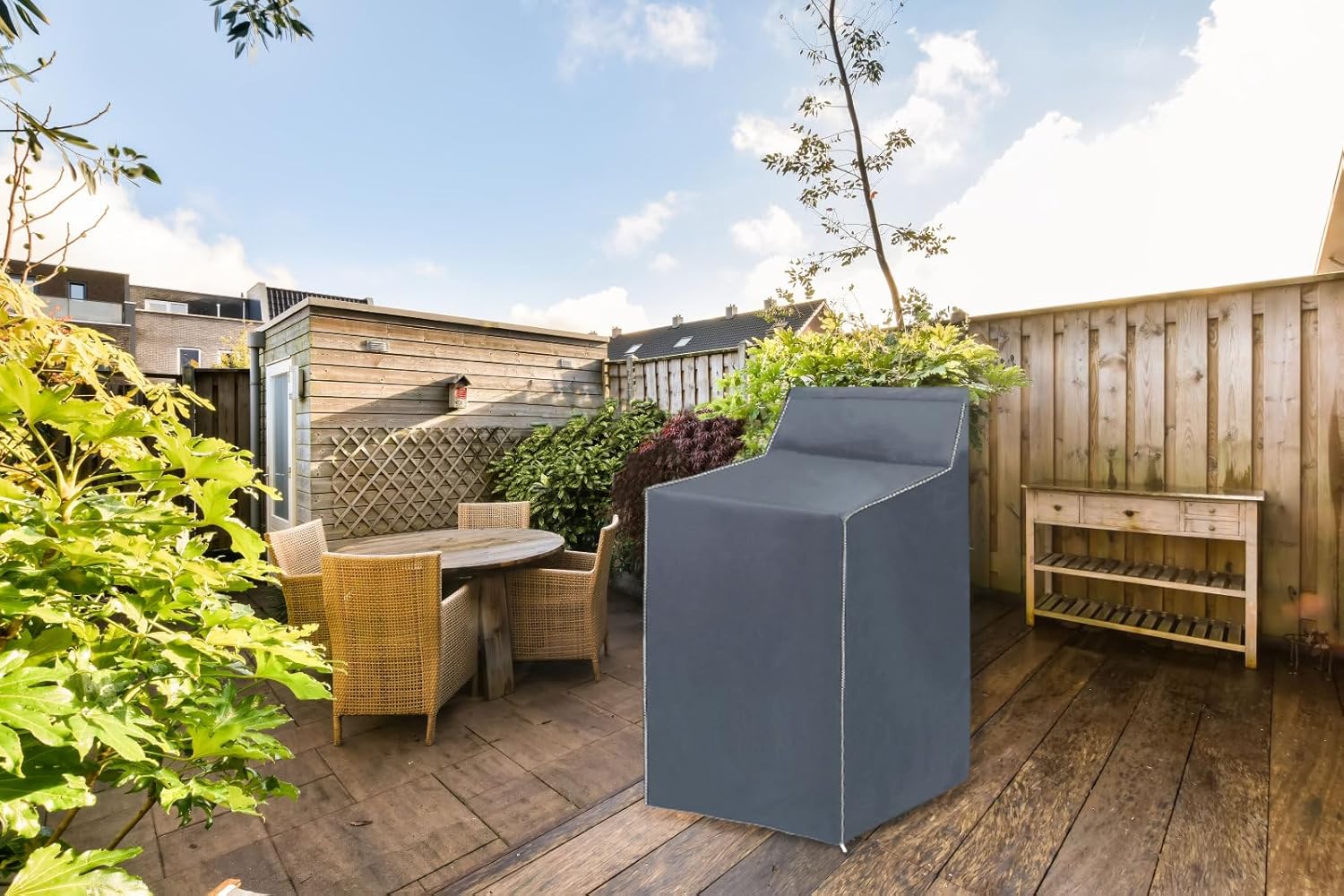 2Pack Washer and Dryer Covers, Portable Washer Cover with Zipper Design Dustproof & Waterproof & Anti-UV Laundry Covers, Washing Machine Cover Fit for Most Top Load Machine(Grey)