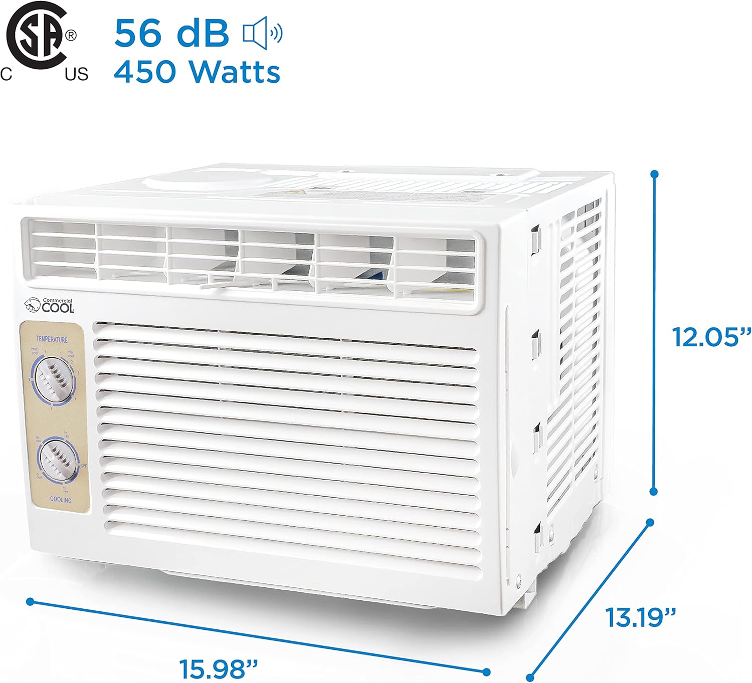 Commercial Cool CC05MWT 5,000 BTU Window Air Conditioner , White
