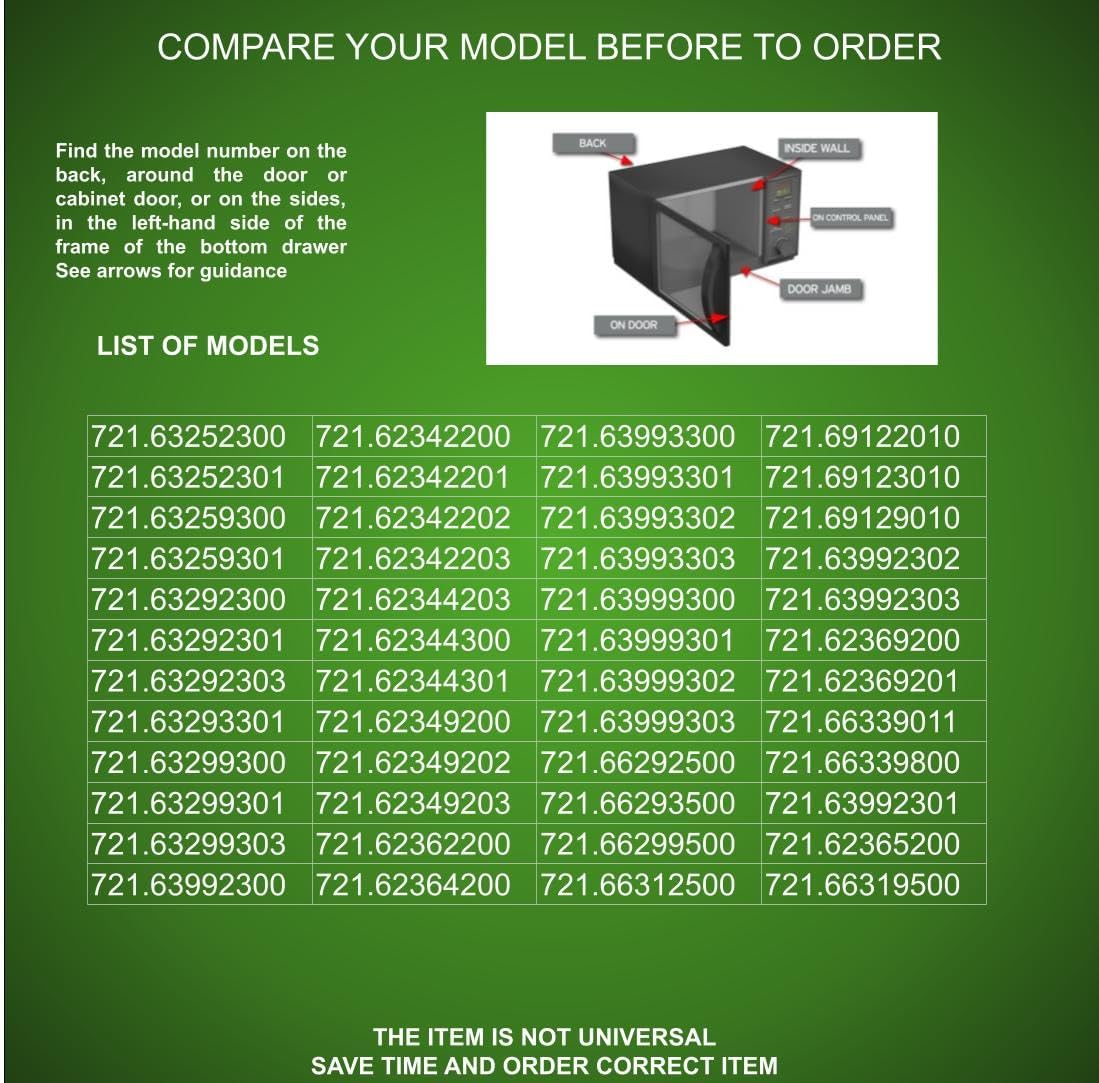 GLOB PRO SOLUTIONS AP4457557 PS3528534 EAP3528534 PD00005372 CKD2505 Microwave Turntable Assembly 10