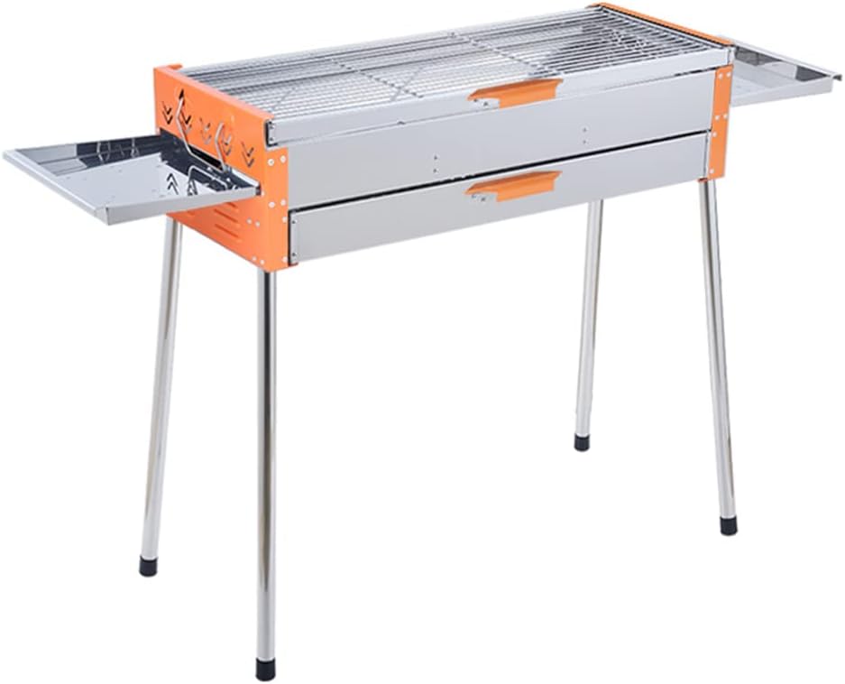 Outdoor Camping Stainless Steel Grill, Foldable Portable Lightweight BBQ Tool for Outdoor Cooking Picnic, Suitable for Travel