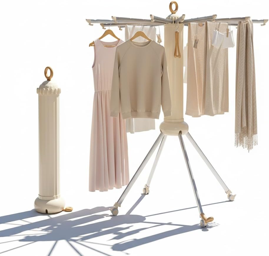 Clothes Drying Rack Foldable Clothing Racks Collapsible Laundry Drying Rack Folding Drying Racks for Clothes, Used for Indoor, RV, Dorm, Yard, Camping, Outdoor