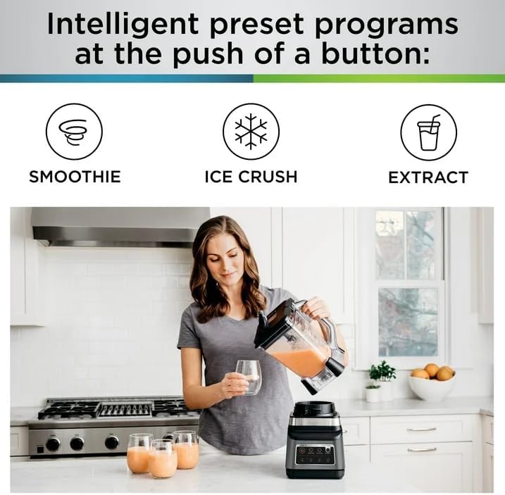 Ninja Professional Plus Blender DUO with Auto-iQ, 1400 Watt, 72oz Total Crushing Pitcher & (2) 24oz To-Go Cups, Smoothie Maker for Frozen Drinks, Shakes, and Juices, BPA-Free, Dishwasher Safe