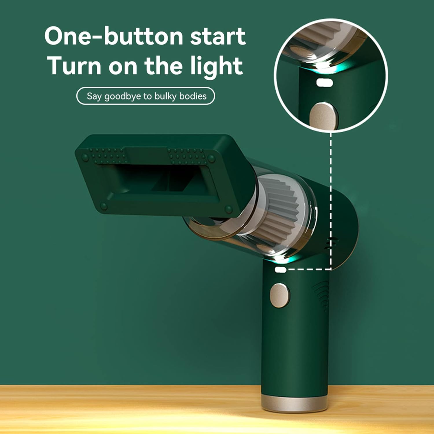 Portable Handheld Wireless Car Vacuum Cleaner Cordless Rechargeable Light Weight Household Compact 6000pa High Suction 2000mah Capacity Cleaner for Car Home Office (Green)