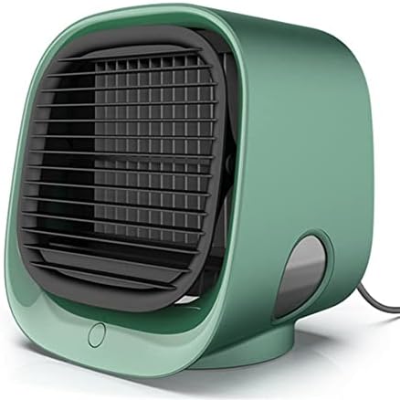Mini Air Conditioner Fan, Portable Air Conditioner, Portable Desktop Cooling Fan, Personal Table Air Conditioner Fan for Small Room Office Camping (Color : Green)