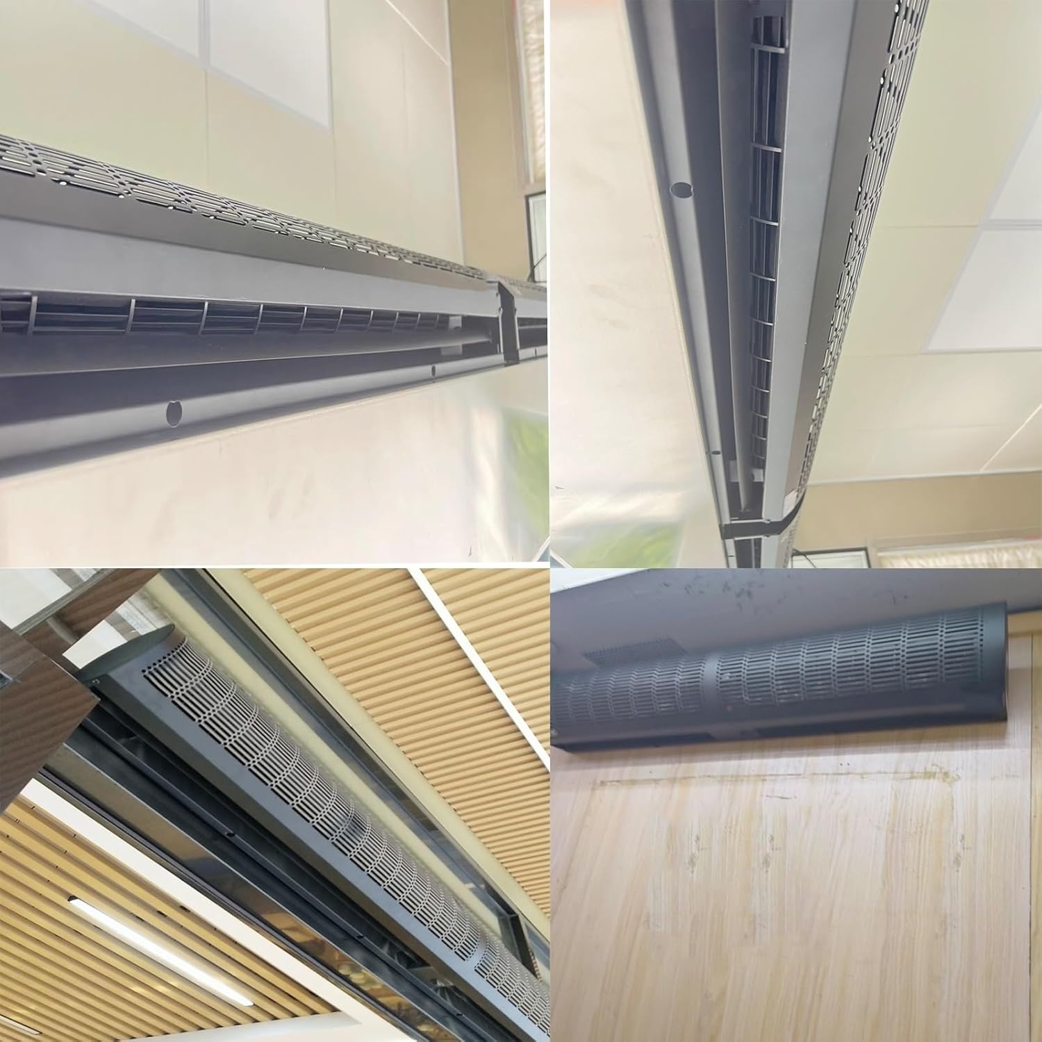 Black Energy-Saving Air Curtain Machine with Remote Control, Suitable for Elevator Cars and Shops, 2 Speed Adjustable(150cm(59inch))