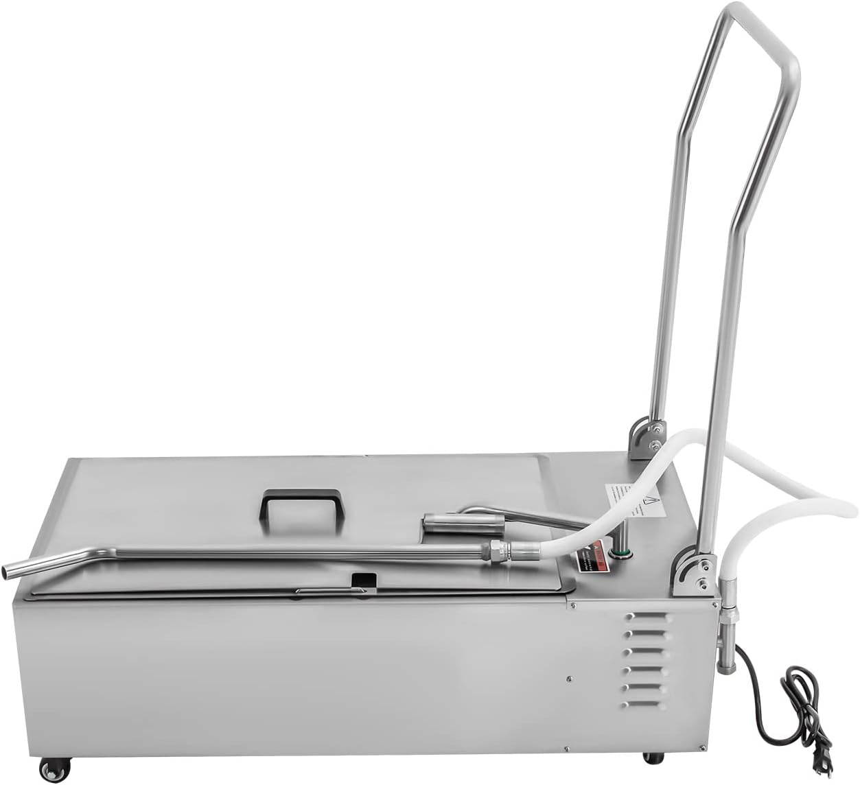 55l Foldable Fryer Oil Filter,370w Cart Filtering Machine W/Filter Bag,Filter Area 0.164m²/1.8ft²,Flow Rate 2.64gal/Min,Over-Current Protection,For Burger Stores, Restaurants, Home