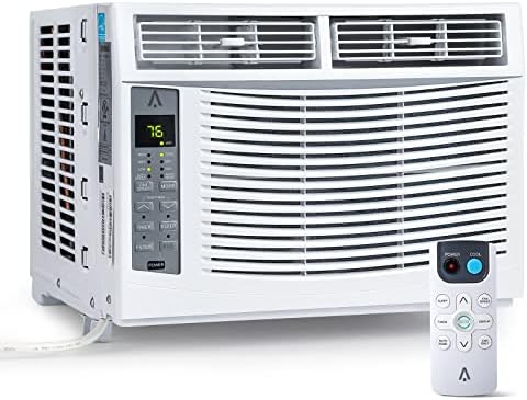 GAOMON Window AC Unit 6000 BTU, Efficient Cooling Window Air Conditioner with Remote and App Control, Window-Mounted Room Air Conditioner for Rooms up to 250 Sq.ft, 3 Fan Speeds, Easy Install Kits