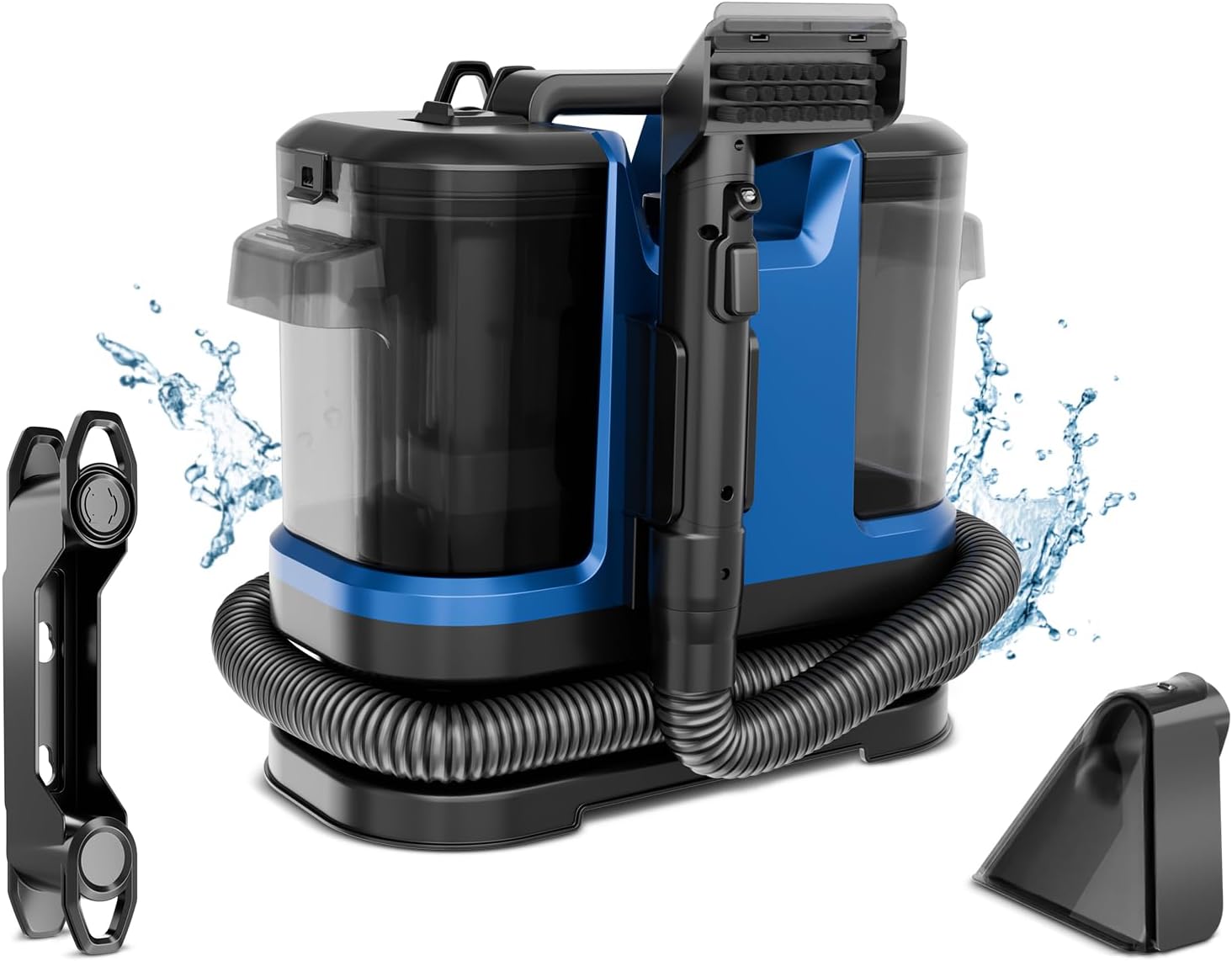 KIKETECH Fabric Cleaning Vacuum Cleaner, Powerful Stick Vacuum with 45Mins Runtime, 8 in 1 Vacuum Cleaners, Rechargeable Vacuum Pet for Hair, Carpet, Hardfloor,Blue-Black