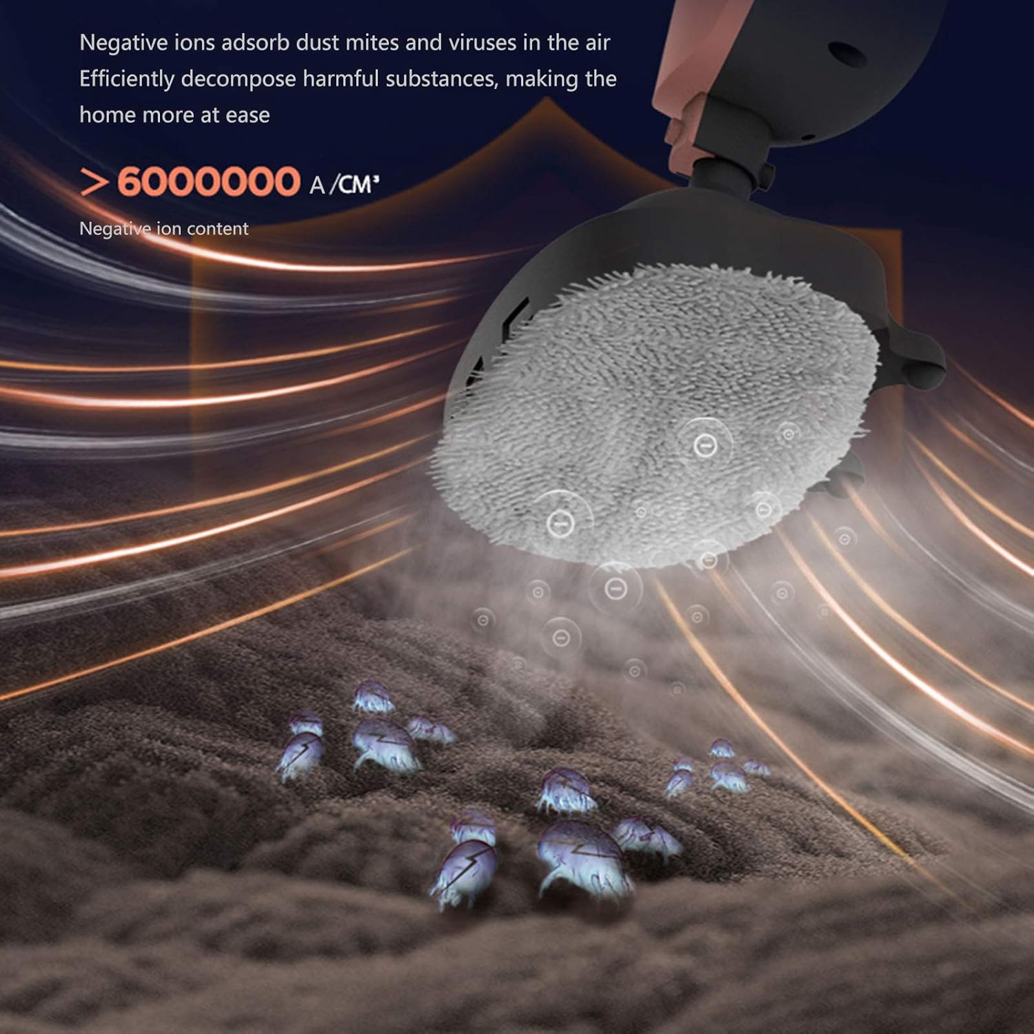 2 in 1 Steam Mop Floor Steamer Handheld Cleaner Automatic Sweeping Mopping and Mopping All-in-One Sweeper Electric Mop Blue