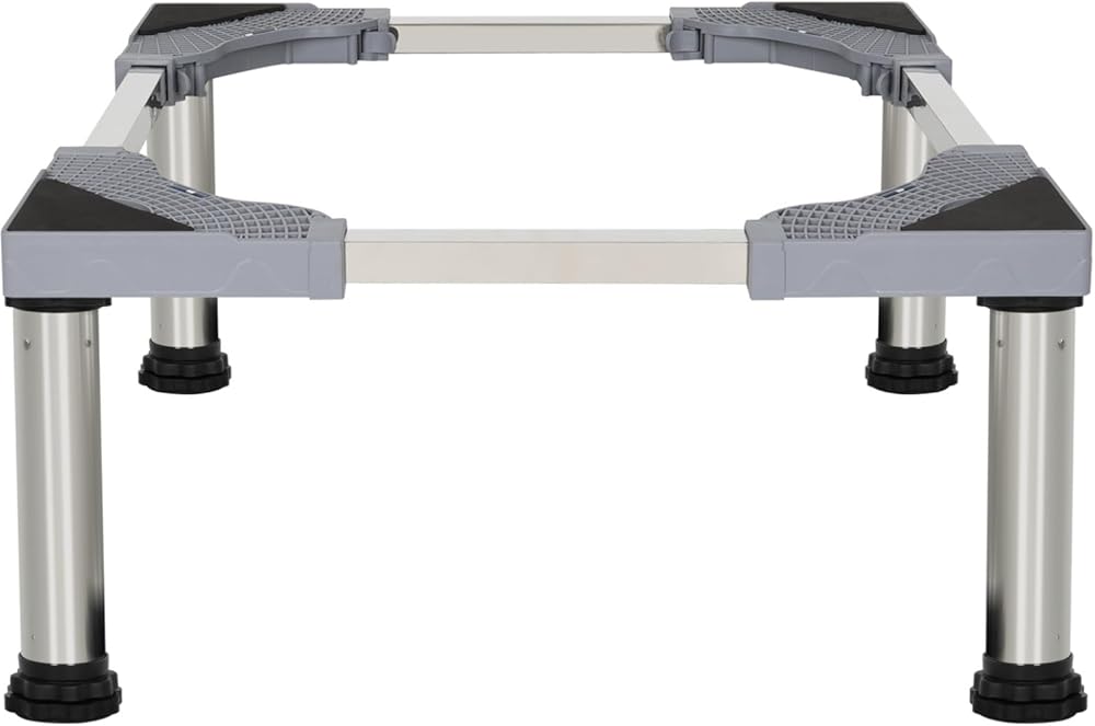 Kokorona Washing Machine Stand Mini Fridge Stand with 4 Strong Feet (11-12.2in High), Adjustable Refrigerator Base Multi-Functional Washer Dryer Pedestals, Max Load 330lbs