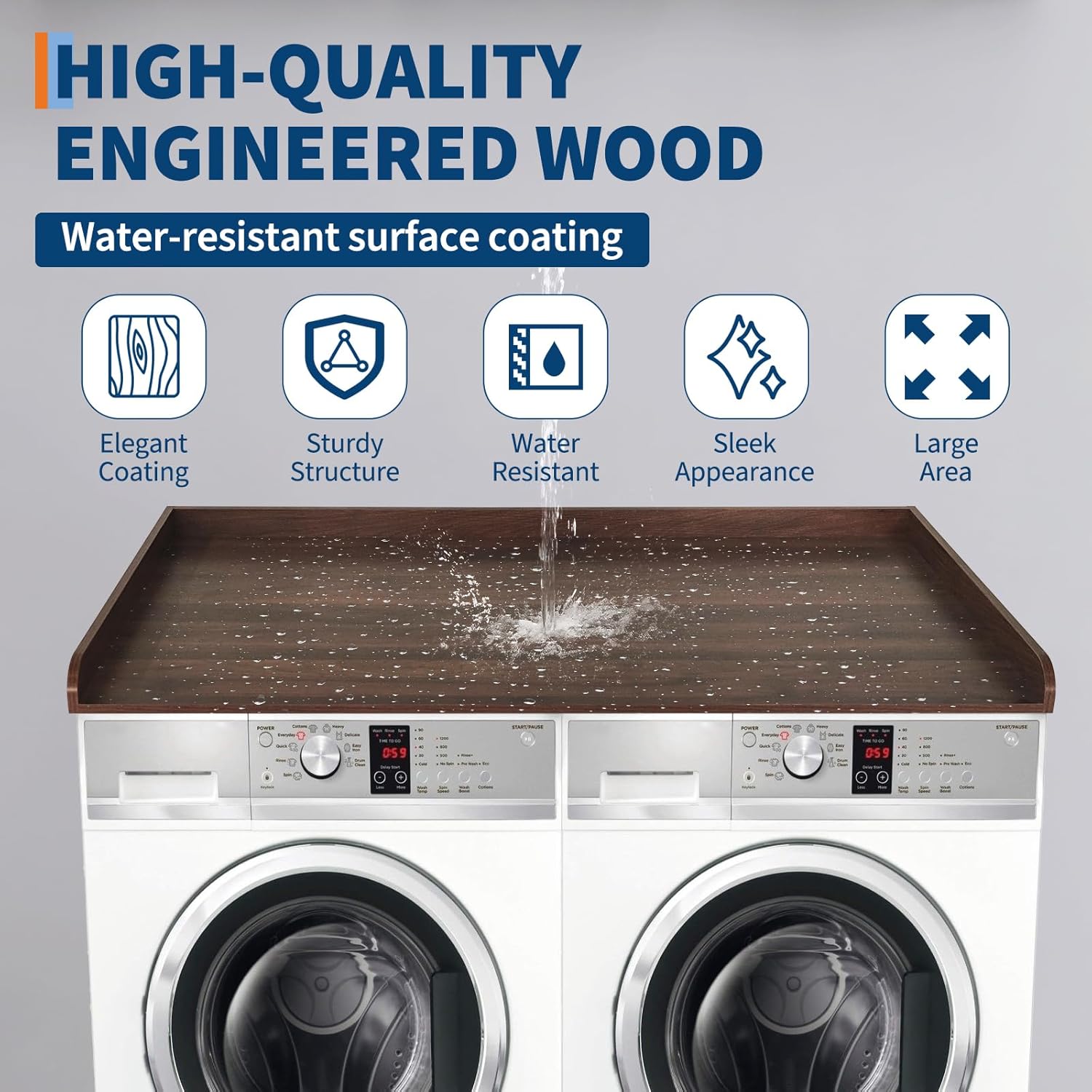 Washer Dryer Countertop with 2.75