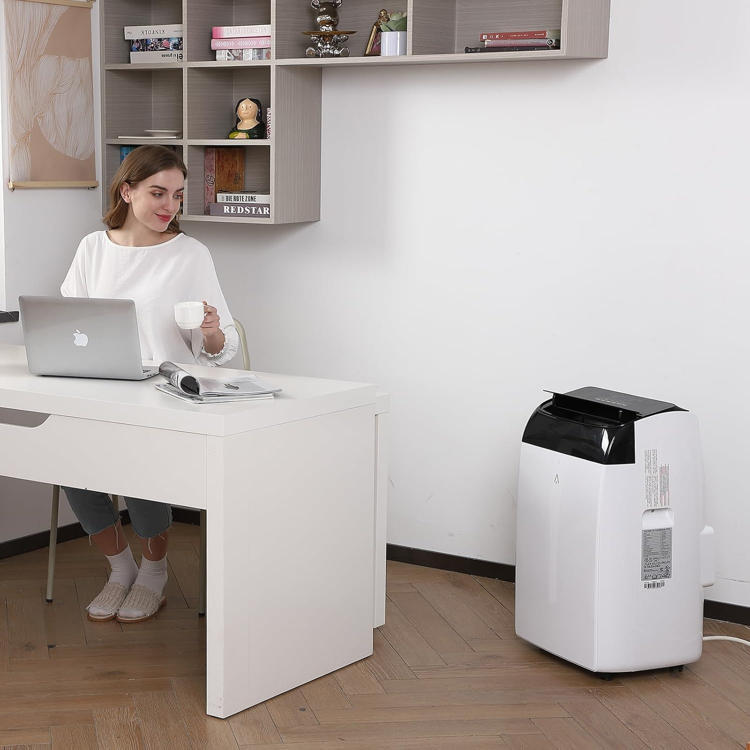10,000 BTU Portable Air Conditioner, Cools Rooms up to 51 m², 3-in-1: Air Conditioner, Dehumidifier and Fan, Includes Remote Control, LED Panel, Window Kit and Sleep Mode (Quiet)