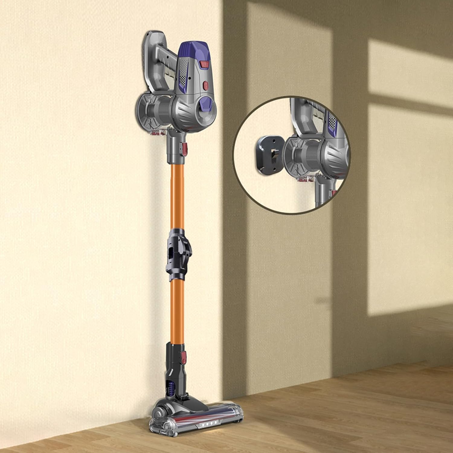 Cordless Vacuum Cleaner, 10Kpa Super Suction, 40min Runtime, 150W Stick Vacuum with High-Speed Motor and Detachable Battery, Rechargeable Vacuum Cleaner for Home Hardwood Floor Carpet Pet