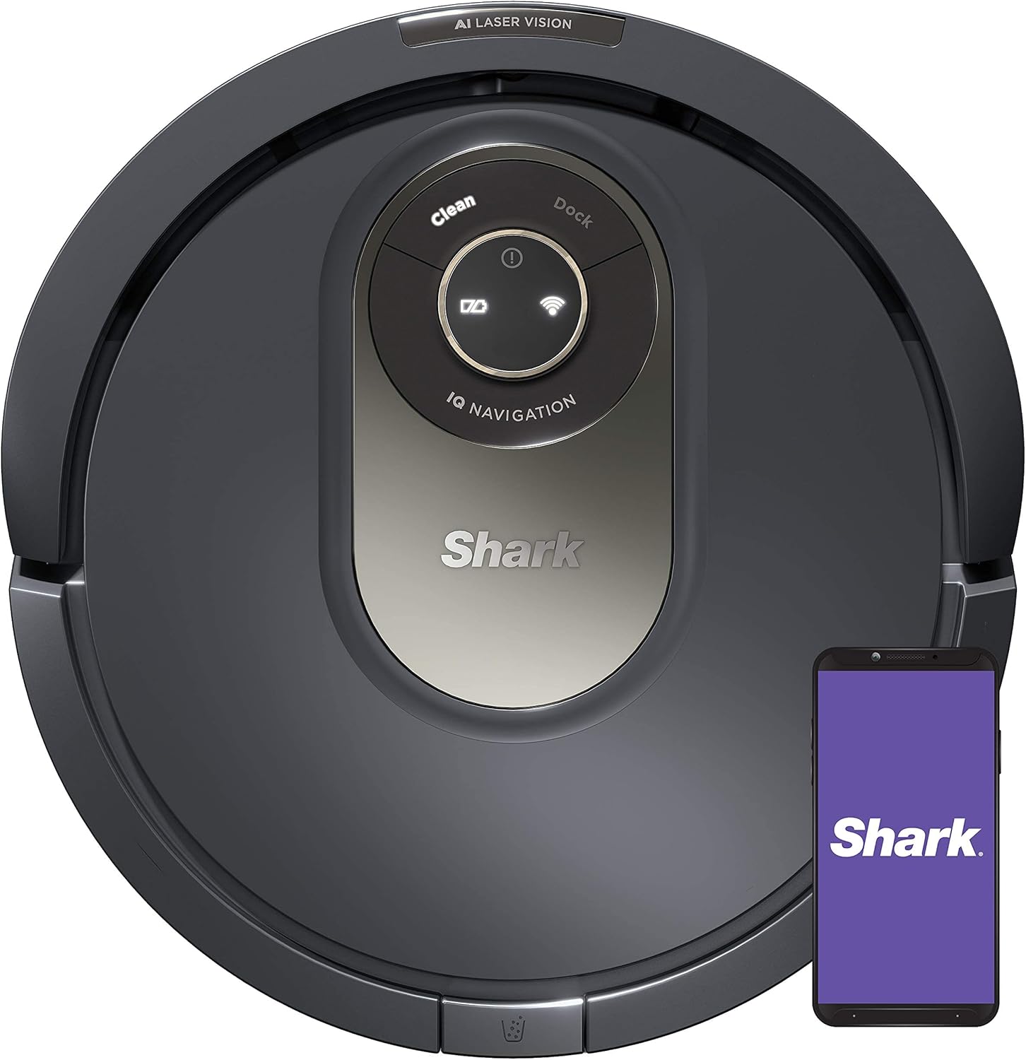 Shark AV2001 AI Robot Vacuum with Self-Cleaning Brushroll, Compatible with Alexa (Renewed)