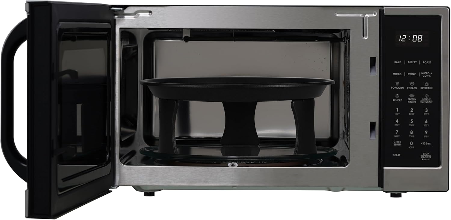 Impecca 1.3 Cu. Ft. Microwave Oven with Powerful Convection, Air fry, Roast, Large 12.8