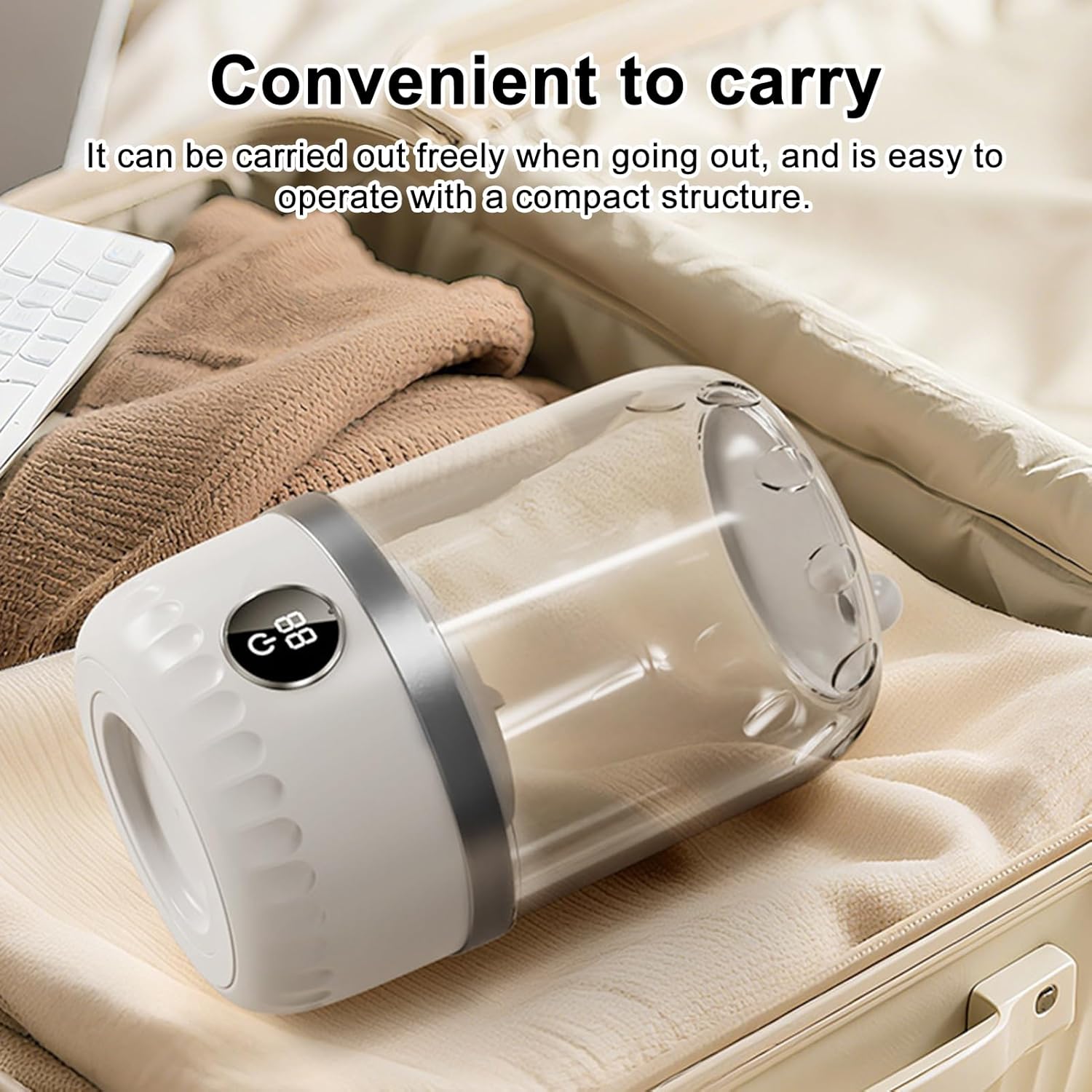 Underwear Washer, Portable Rechargeable Mini Washing Machine for Underwear, Cordless Small Laundry Machine for Underwears Socks, Mini Design for Apartment Camping Travel