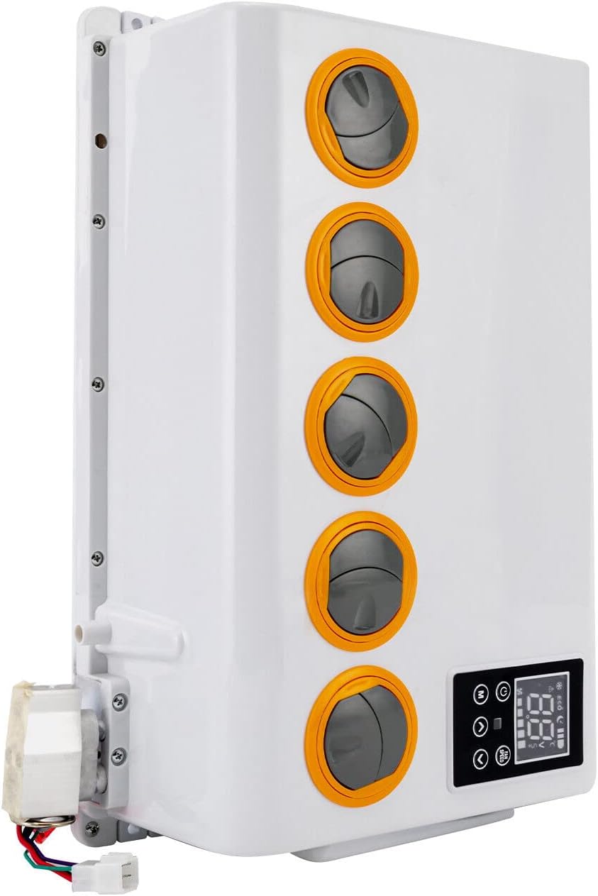 CNCEST 24v Air Conditioner Truck Bus RV Air Conditioner Kit Universal Electric A/C Unit for Cab Cooling Portable Split AC with High 12000BTU for Caravan or Truck Cab Two Packages (White 24V)