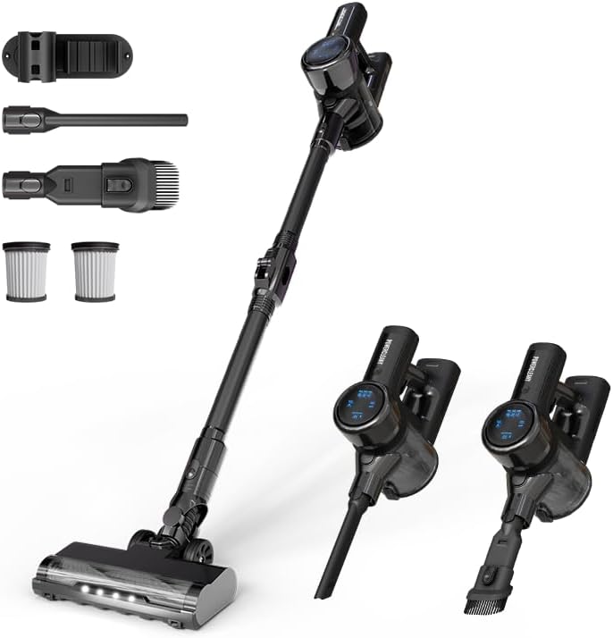 Cordless Stick Vacuum Cleaner for Home, Lightweight Upright Vacuum for Pet Hair, Carpet, Hard Floor, Multi-Surface Use, Small Dorm and RV Vacuum, Battery Powered, Easy Storage