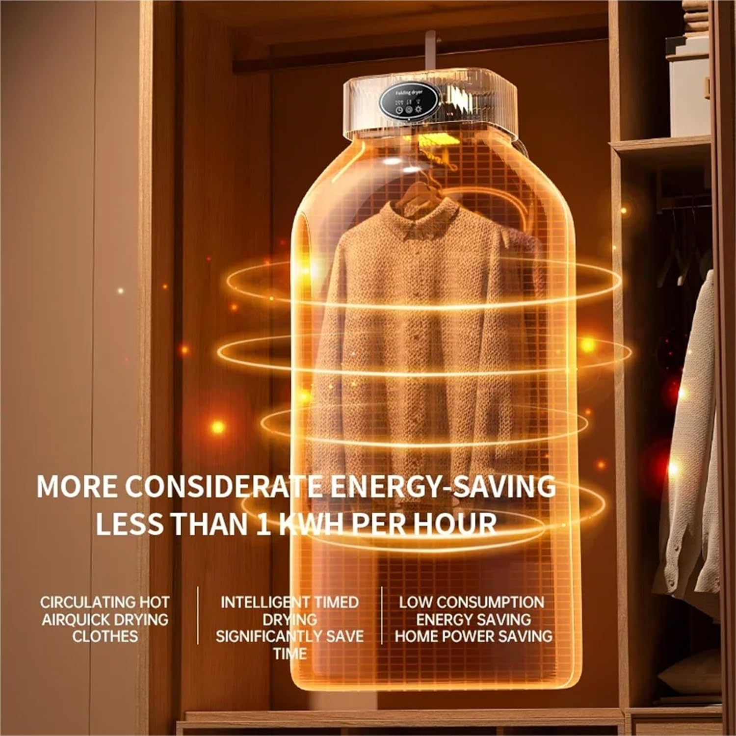 Portable Clothes Dryer, Multifunctional Dryer Electric Clothes Home Cabinet Floor Machine Laundry Dryers,for Travel,Apartment