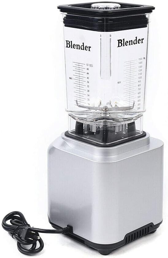 Professional Countertop Blender for Kitchen, 1500W Smoothie Maker Food Processor Blender for Shakes, Smoothies and Frozen Fruits Vegetables with BPA-Free Pitcher, 10-Speeds Control and Timing Function