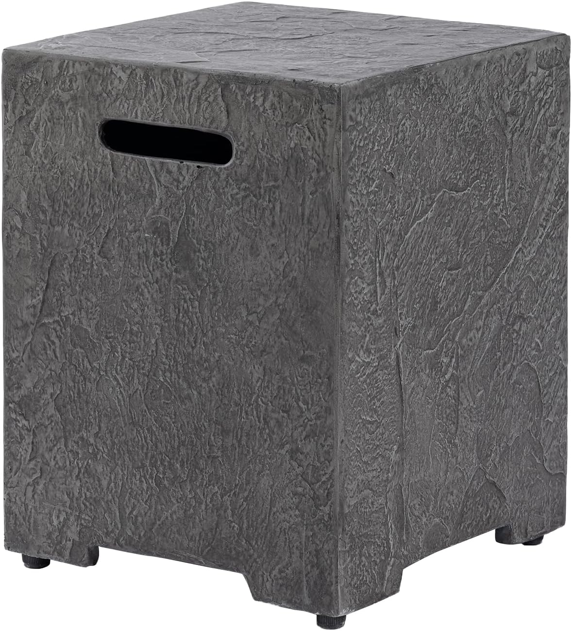 SUNBURY 20lbs Propane Tank Cover 16 Inch, Waterproof ABS Propane Tank Hideaway, with Slate Texture, Outdoor Protector for Patio, Camping & Grill, Black