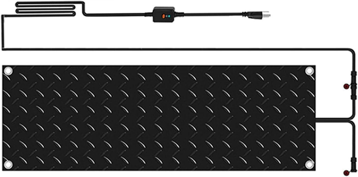 Heated Snow Melting Mats for Entrances, 1/2/3/4/5 Pieces Outdoor Snow Melting Walkway Mats, Anti-Slip Rubber Snow and Ice Heating Mats for Winter Outdoor Stairs, Steps, Doorways, Walkways(1 Pcs,25.4x9