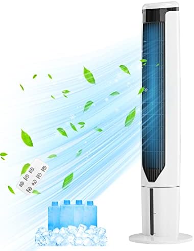 ARLIME 3-IN-1 Evaporative Air Cooler, Swamp Cooler Portable Cooling Tower Fan with Remote Control, 70° Oscillation, 7H Timer, 4 Ice Packs, Portable Tower Air Conditioner for Home & Office, 41