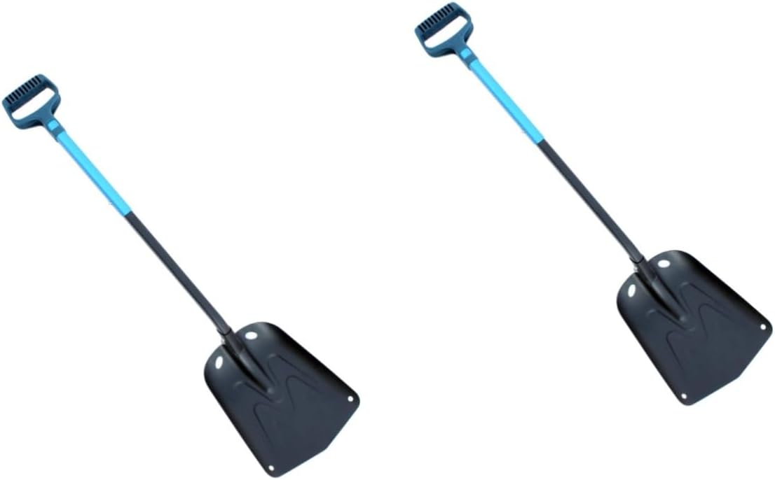 Happyyami 2pcs Aluminum Scraper ice scarper for Outdoor car ice scrapers for car Foldable ice Scraper ice Scraper for car Aluminum Long Scraper Long Handle Snow Shovel Outdoor Shovel
