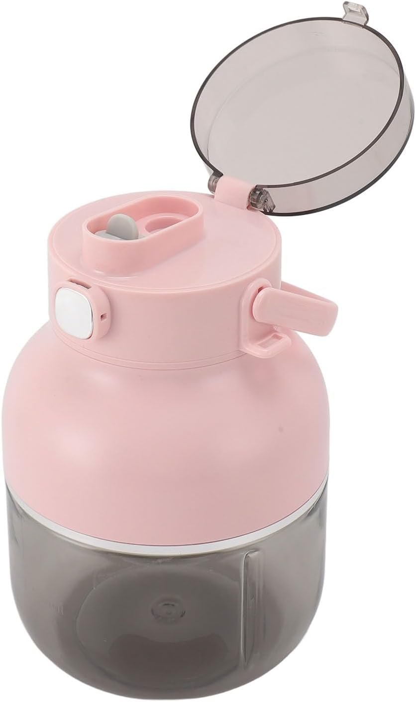 Portable Blender Cup USB Rechargeable Cordless Mini Electric Juicer Cup with Straw 500ML Large Capacity for Smoothies Shakes Travel Home Gym ABS 26.88oz (Rosy)