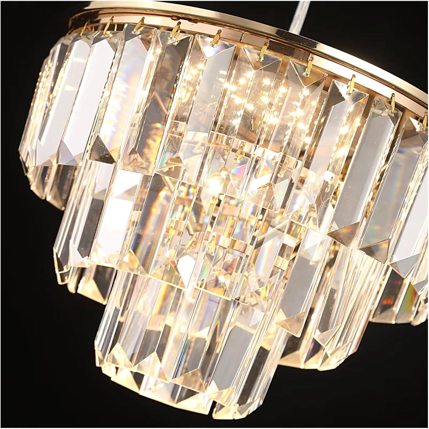 Modern Pendant Light K9 Crystal Led Chandelier Kitchen Island Decor Hanging Fixture Living Dining Room,Household
