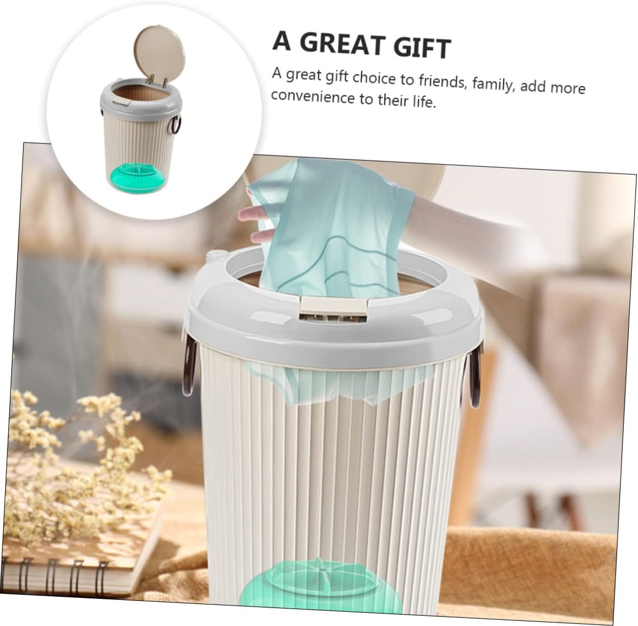 DOITOOL 8L Portable Turbine Mini Washing Machine USB-Powered Household Washer for Travel and Camping Compact Design Large Capacity for Efficient Laundry
