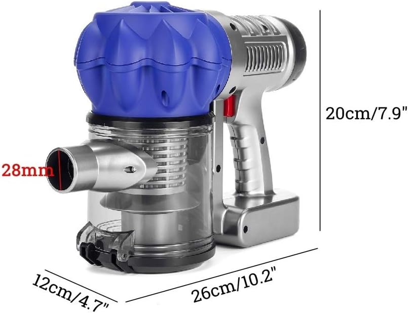 Hand Held Vacuum, 19000pa Strong Power Car Vacuum Cleaner Portable Handheld Cyclonic Wet/Dry Auto Portable Vacuums Cleaner (Color : Blue)