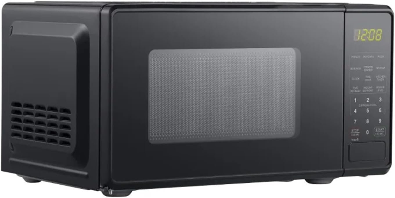 Mainstays 0.7 ft. Countertop Microwave Oven, 700 Watts, Black(Black)