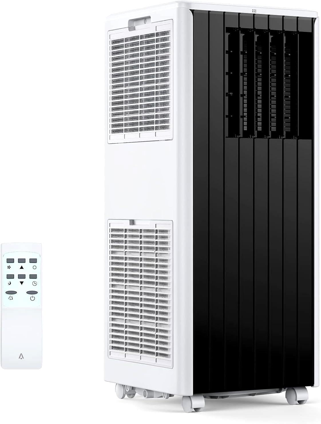 8000 BTU Portable AC Unit - 3-in-1 Air Conditioner, Dehumidifier & Fan for 350 Sq.Ft Rooms, Quiet 50dB, Remote Control, Window Kit Included, 24H Timer, Energy Saving, Easy Install