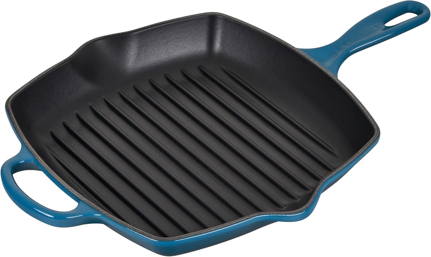 Le Creuset Enameled Cast Iron Signature Square Skillet Grill, 10.25