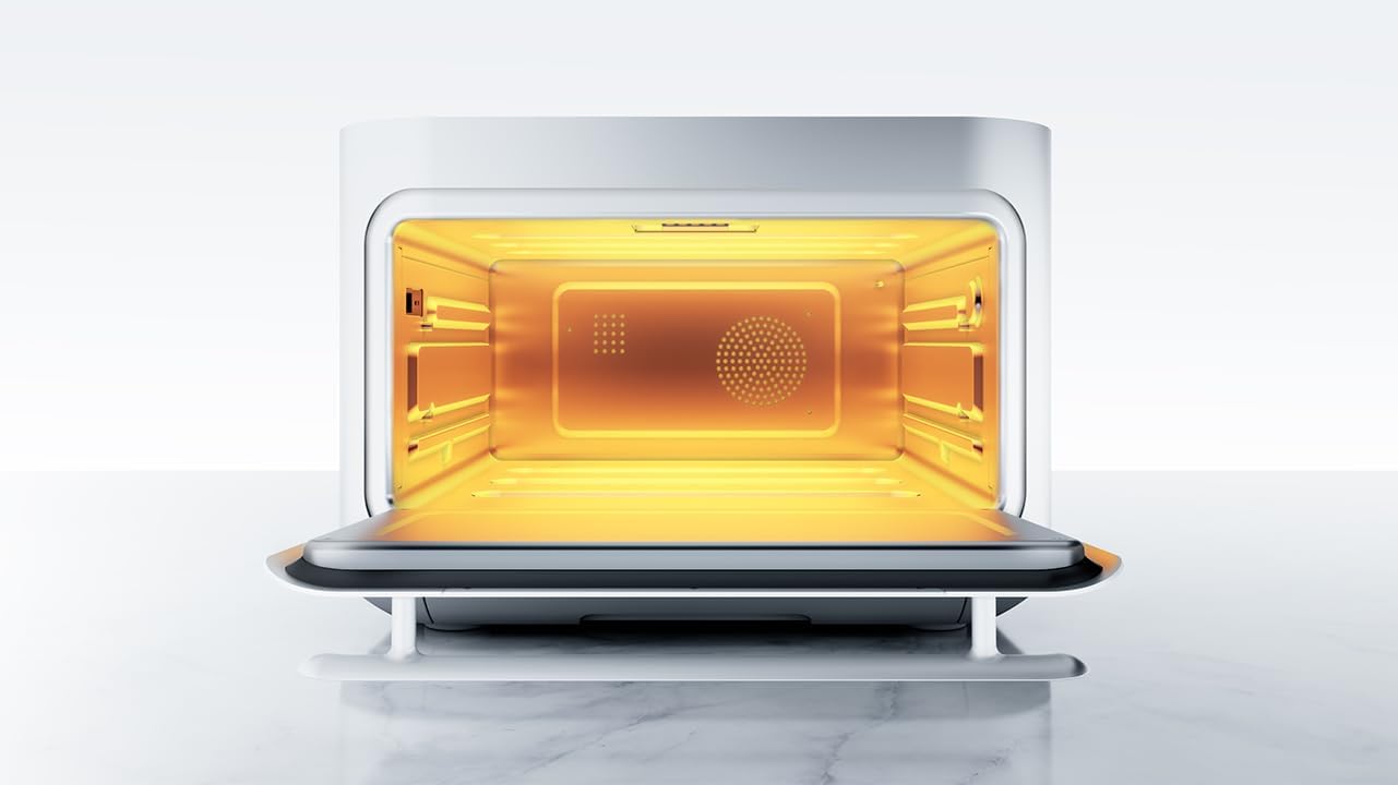 Brava Oven Starter Set: 10-in-1 Touchscreen Countertop Smart Oven, Air Fryer, 6-Slice Toaster, Slow Cooker, Reheater, Dehydrator, Rice Cooker, Healthy & User Friendly, Auto-Shut Off, Black