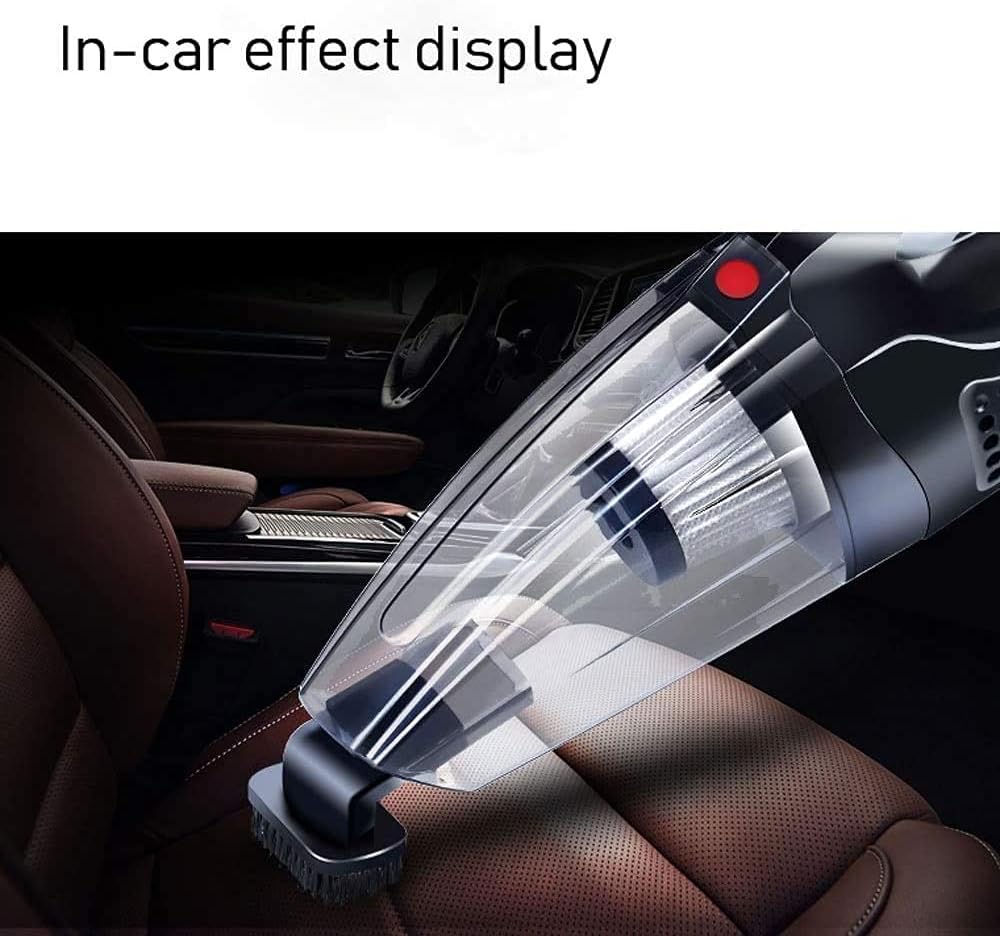 Handheld Vacuum Cleaner car Vacuum Cordless Mini Handheld Portable Vacuum Home Kitchen USB Fast Charging for car (Color : Black)
