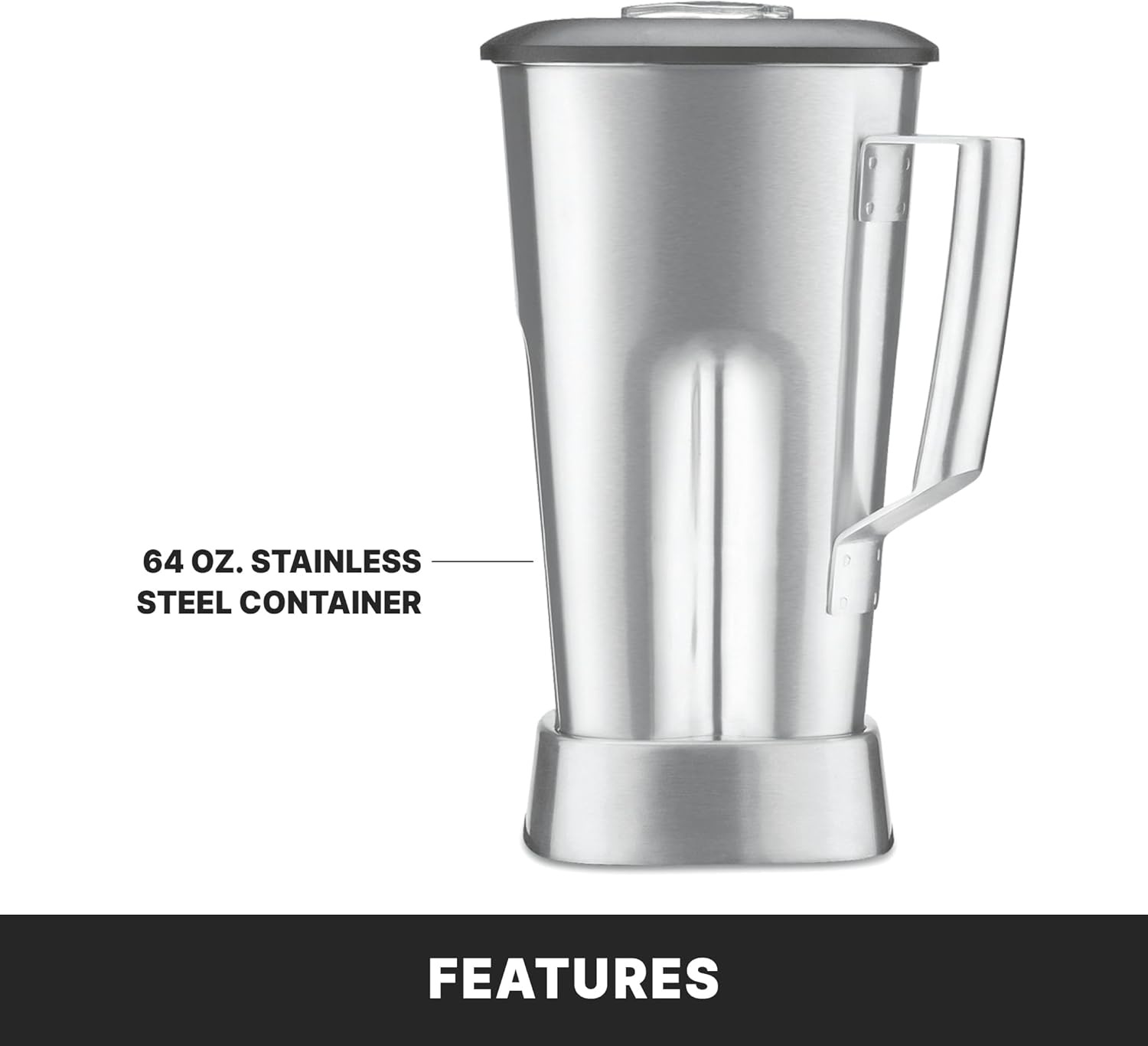 Waring Commercial MX1300XTS 3.5 HP Blender with 4 recipe programable LCD Display and a 64 oz Stainless Steel Container, 120V, 5-15 Phase Plug