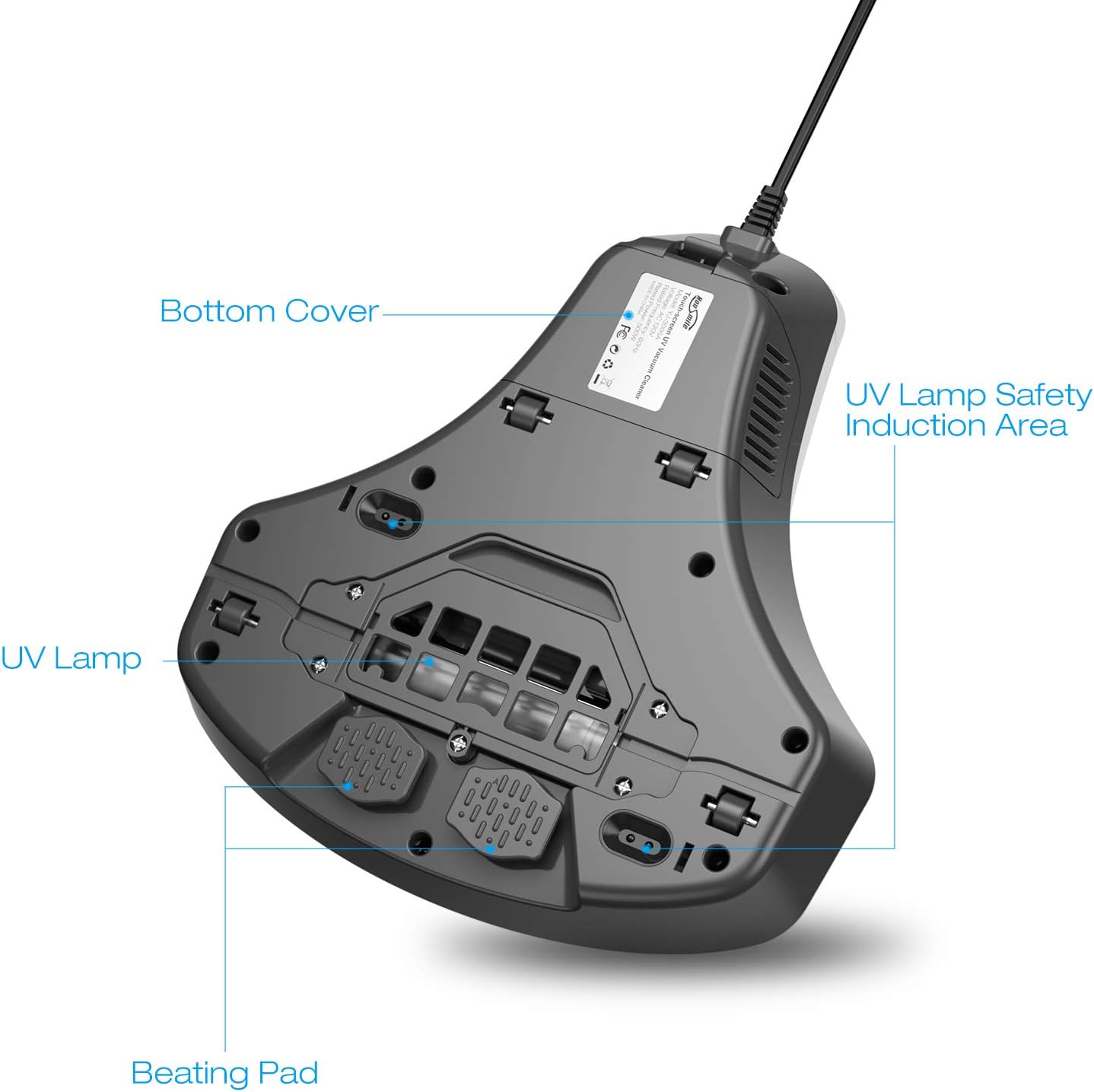 Housmile Bed Vacuum Cleaner, Mattress Vacuum Cleaner with Roller Brush Corded, 13KPa Powerful Suction, UV Handheld Vacuum Effectively Clean Up Bed, Pillows, Sofas, Carpets and Fabric Surfaces