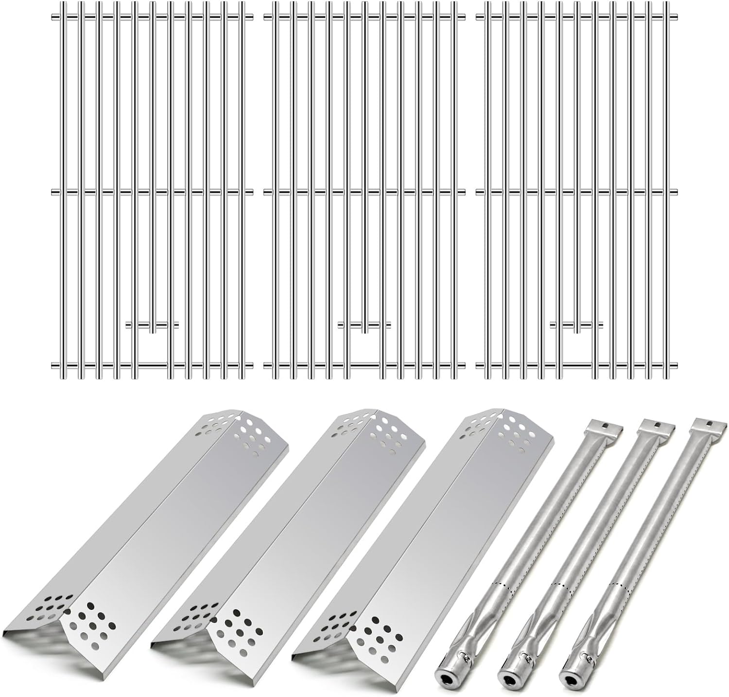 Adviace Grill Replacement Parts for Kitchenaid 720-0953 720-0787D 3 Burner Gas Grill, Grill Grates Heat Plates Grill Burner Kit for Kitchen Aid 720-0787D Home Depot, Kitchenaid 720-0953 Grill