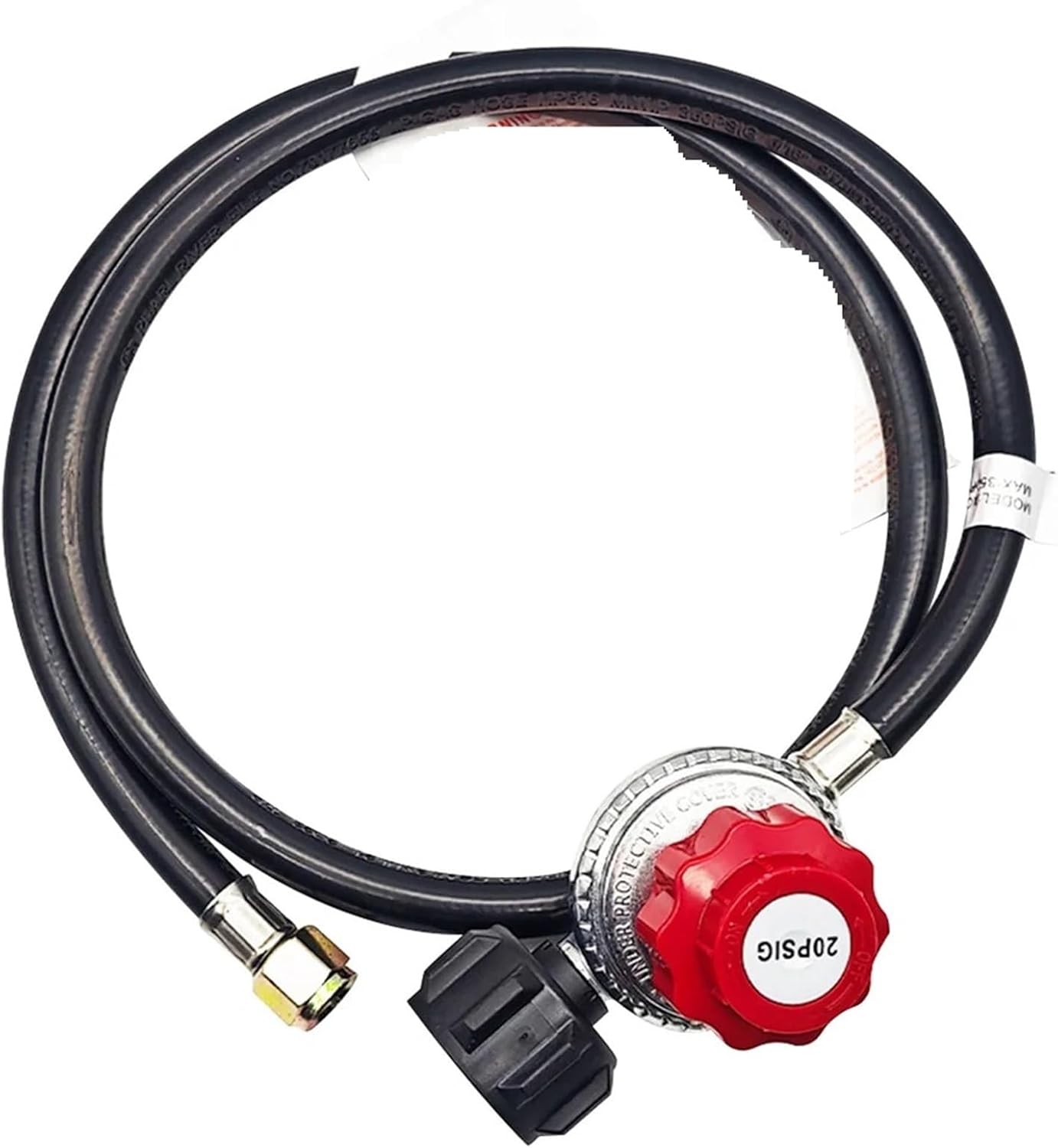 Propane Hose Adapter 1.5FT 0-20 PSI Adjustable Propane Regulator Grill Connector and Hose LP Gas Grill Regulator Hose for Gas Grill Connection