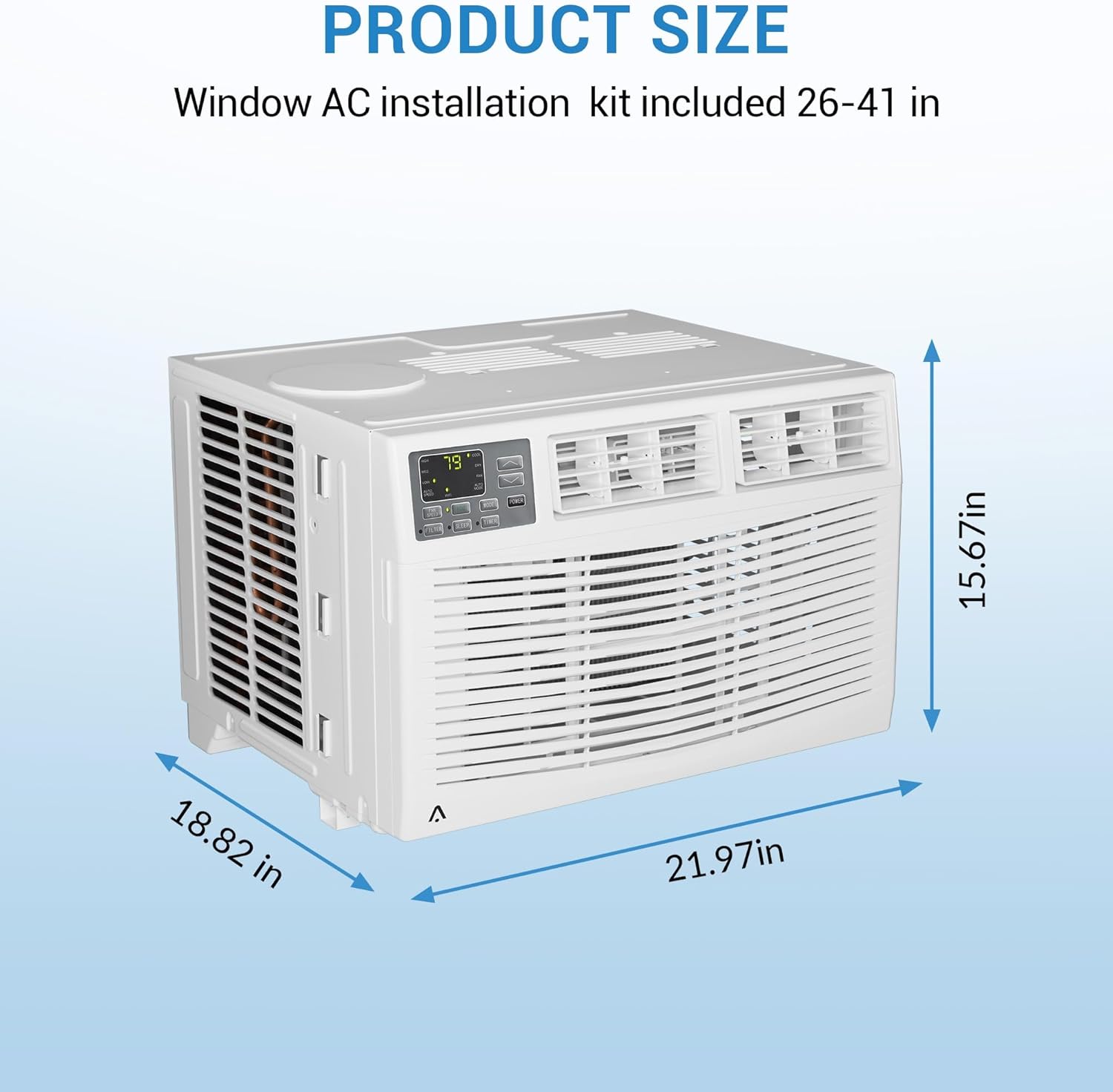 8000 BTU Window Air Conditioner with WiFi, Window AC Unit Cools Up to 350 Sq. Ft., Energy Saving with Remote & App Control & Timer Function, Perfect for Small Rooms, Living Room, Office